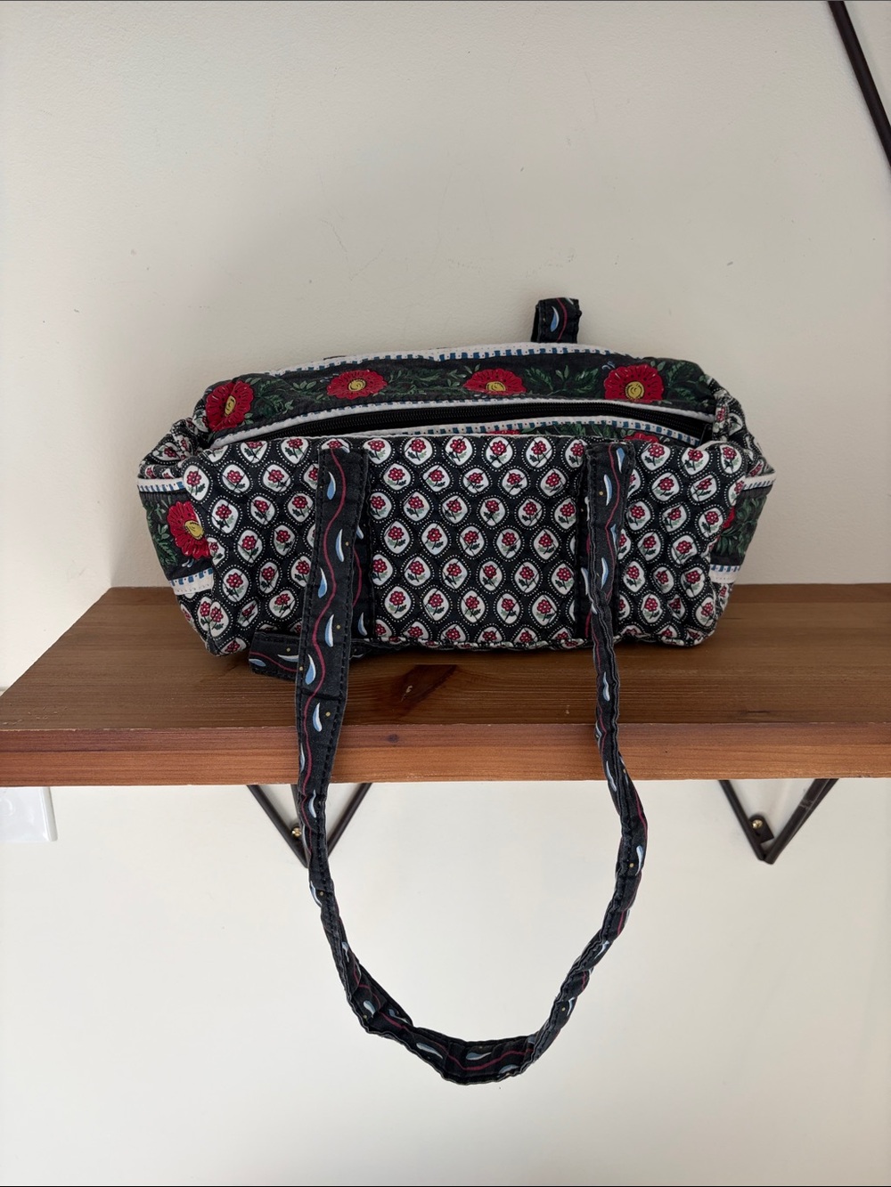 Vintage Claire Murray poppy travel bag